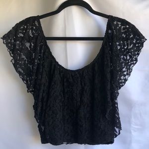 Urban outfitter black lace top